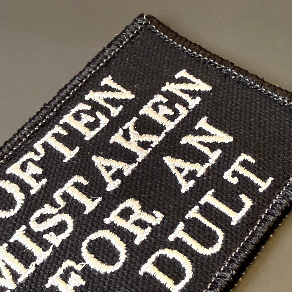 Often Mistaken For An Adult Funny Morale Patch, 2x3" | Made in USA | VELCRO® Brand Hook Backing
