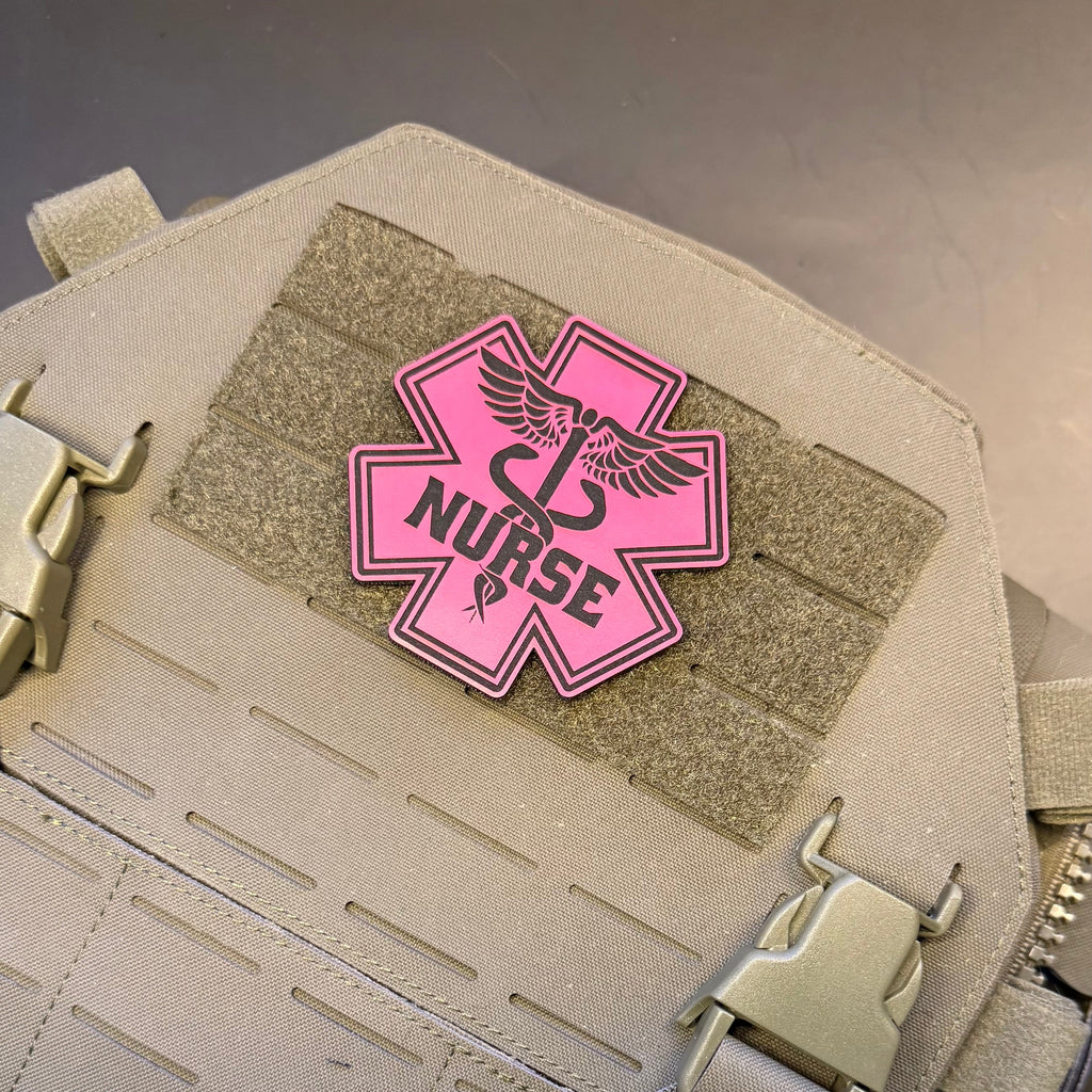 Nurse - Star of Life Morale Patch, 3x3" | Made in USA | VELCRO® Brand Hook Backing