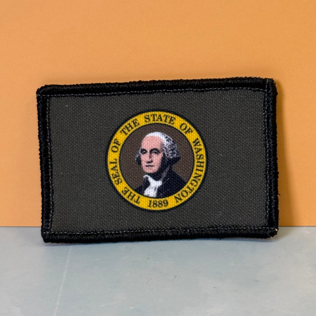 Washington State Flag Patch 2"x3" Hook & Loop | Made in USA | Pro-Print Full Color & Tactical Options