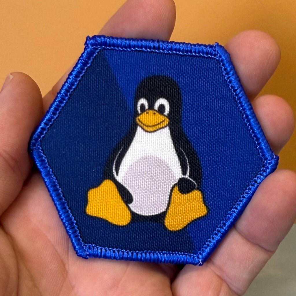 Linux Tux Penguin Morale Patch | Made in USA | VELCRO® Brand Hook Backing