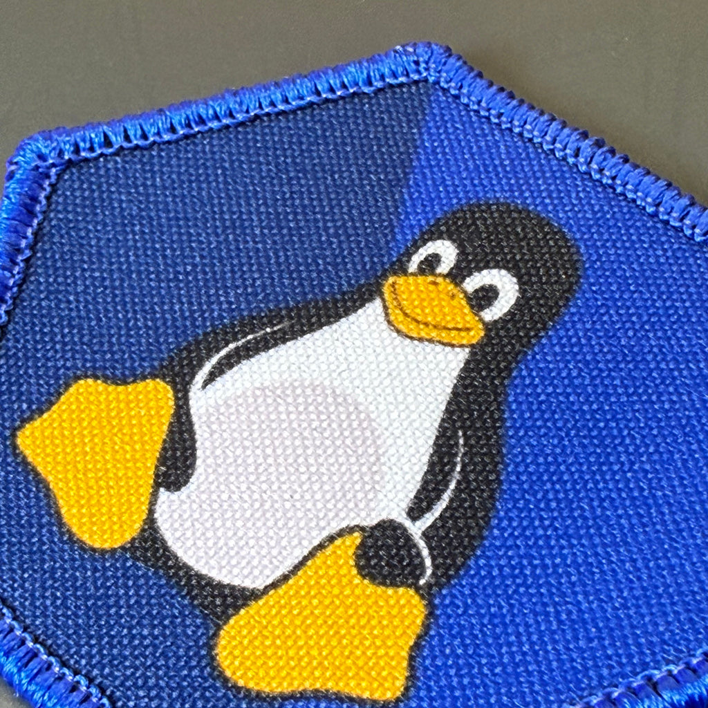 Linux Tux Penguin Morale Patch | Made in USA | VELCRO® Brand Hook Backing