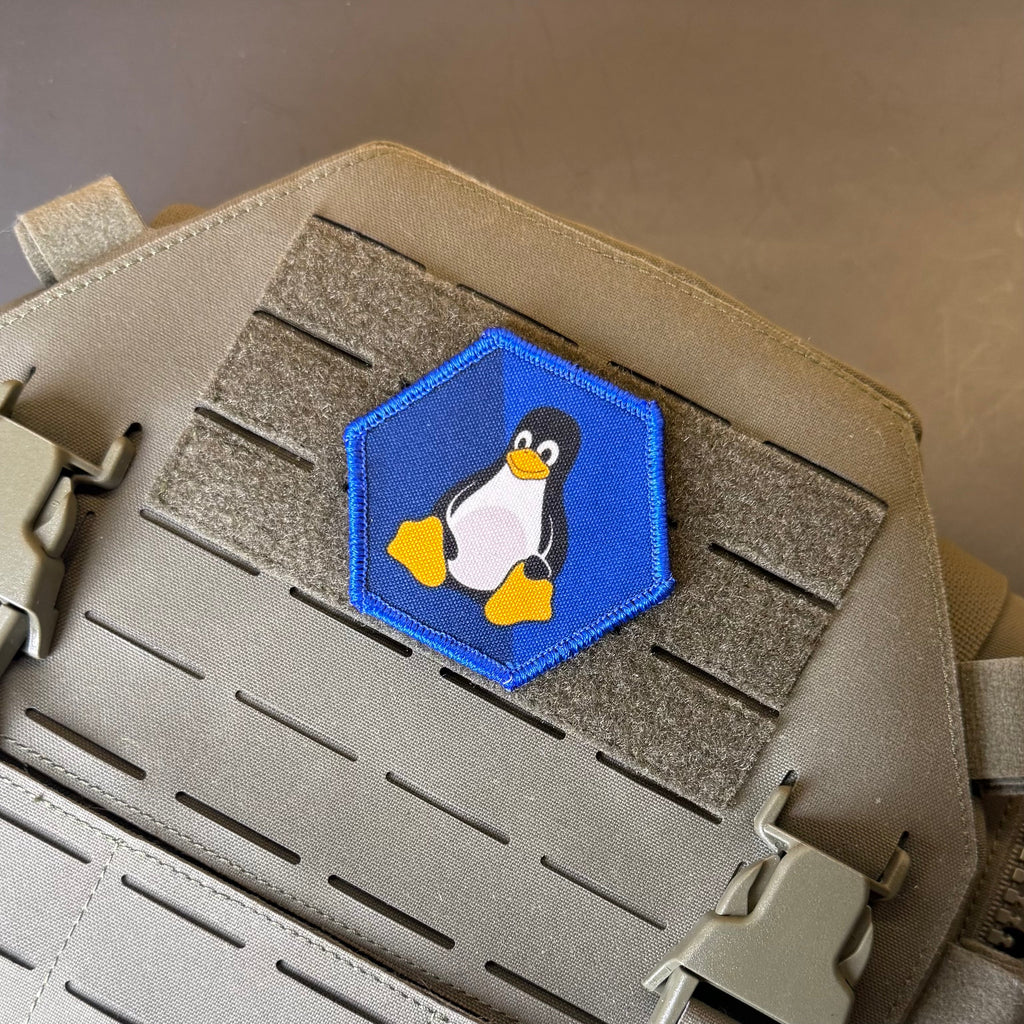 Linux Tux Penguin Morale Patch | Made in USA | VELCRO® Brand Hook Backing