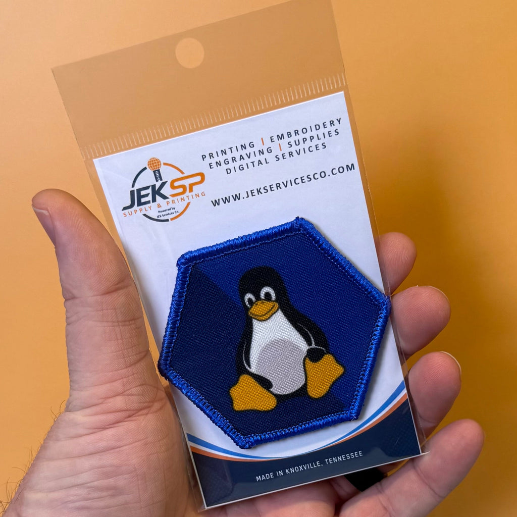 Linux Tux Penguin Morale Patch | Made in USA | VELCRO® Brand Hook Backing