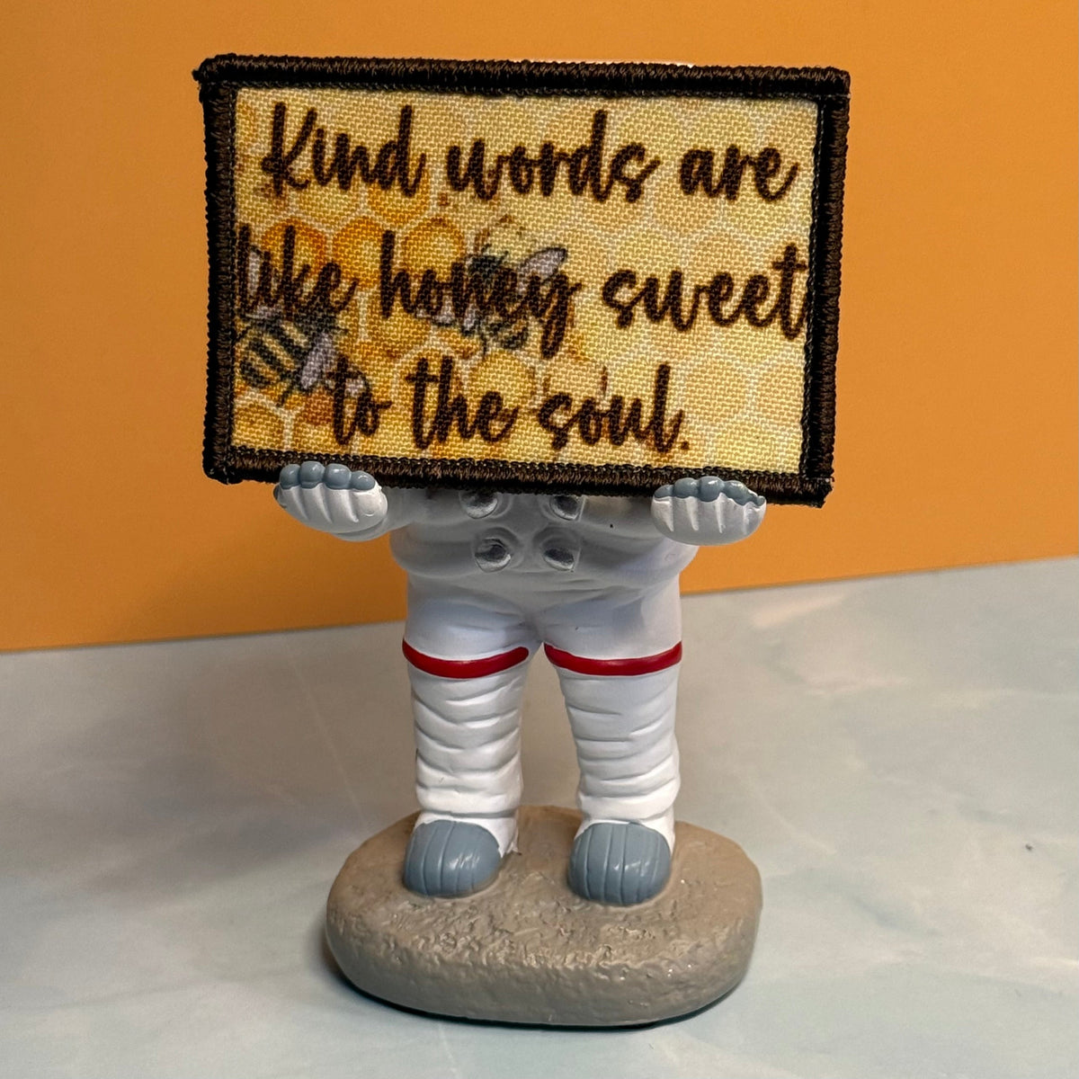 Kind Words Are Honey Sweet Morale Patch, 2x3" | Made in USA | VELCRO® Brand Hook Backing
