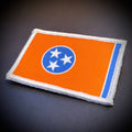 Tennessee Orange & Summitt Blue Flag Patch 2"x3" Hook & Loop | Made in USA | Pro-Print Canvas