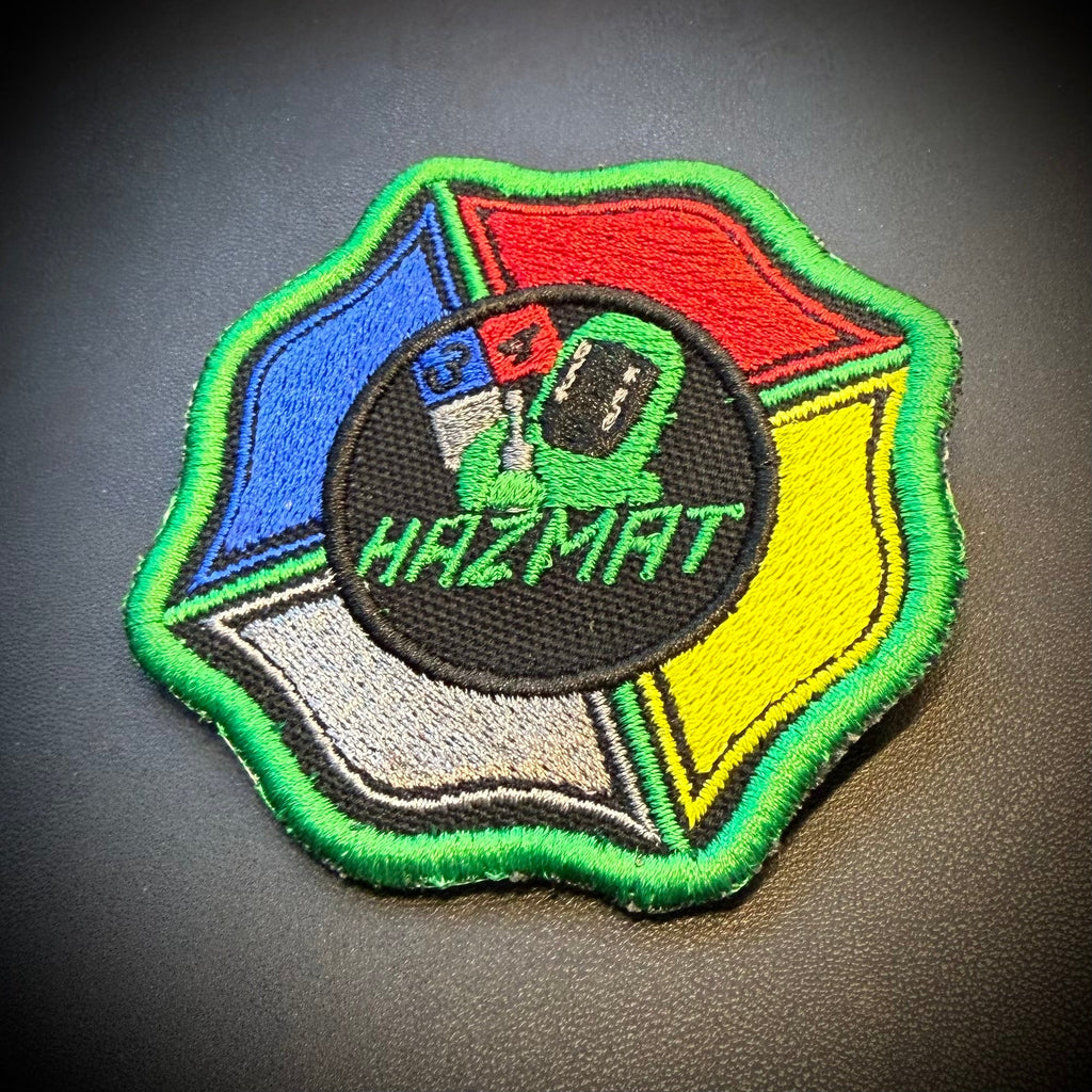 Fire Department Hazardous Materials Team HAZMAT Morale Patch | Made in USA | VELCRO® Brand Hook Backing