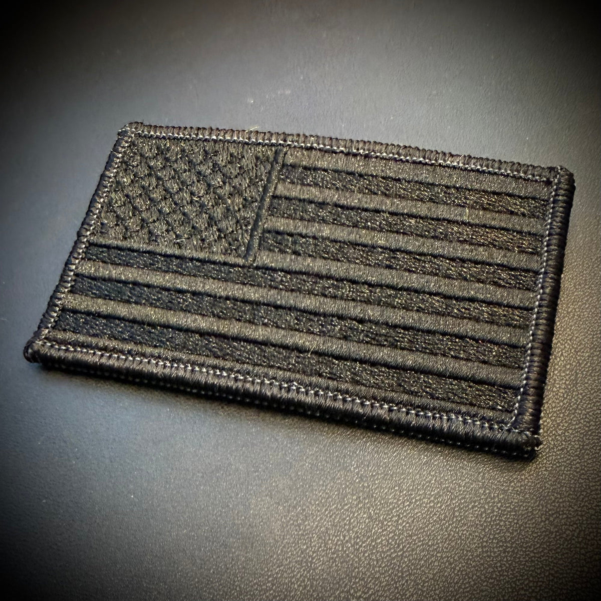 Blackout No Quarters Given American Flag Patch | Made in USA | VELCRO® Brand Hook Backing