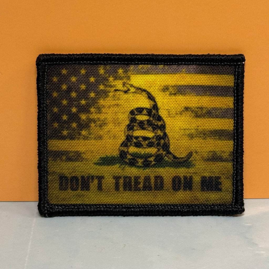 Don't Tread On Me American Flag Printed Morale Patch, 2.5x3" | VELCRO® Brand Hook Backing