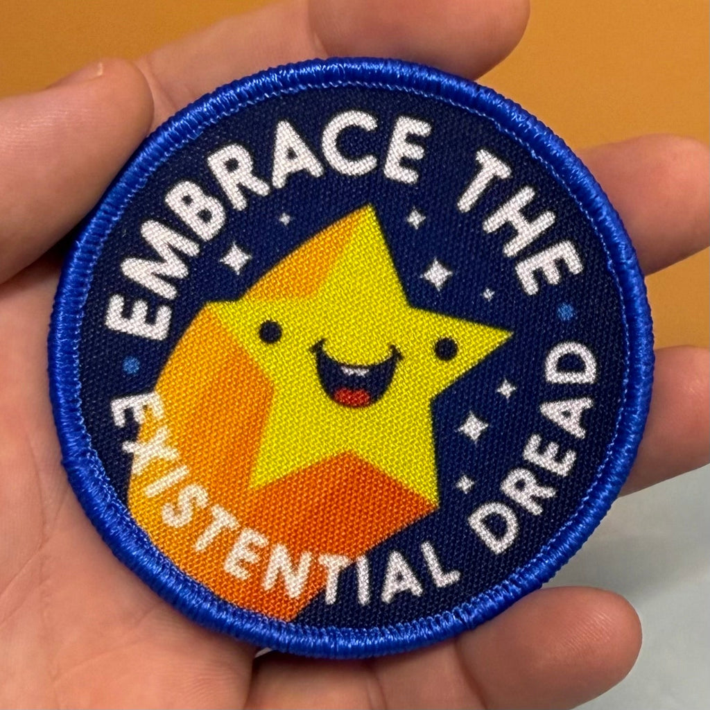 Embrace the Existential Dread Funny Morale Patch | Made in USA | VELCRO® Brand Hook Backing