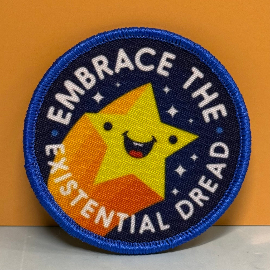 Embrace the Existential Dread Funny Morale Patch | Made in USA | VELCRO® Brand Hook Backing