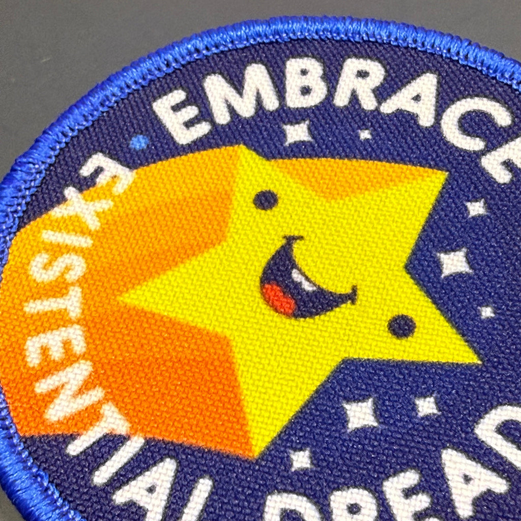 Embrace the Existential Dread Funny Morale Patch | Made in USA | VELCRO® Brand Hook Backing