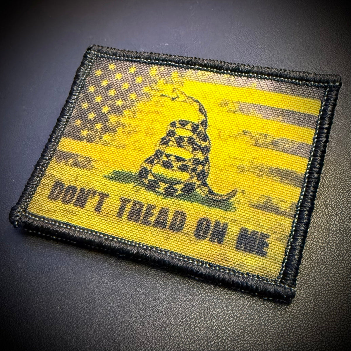 Don't Tread On Me American Flag Printed Morale Patch, 2.5x3" | VELCRO® Brand Hook Backing