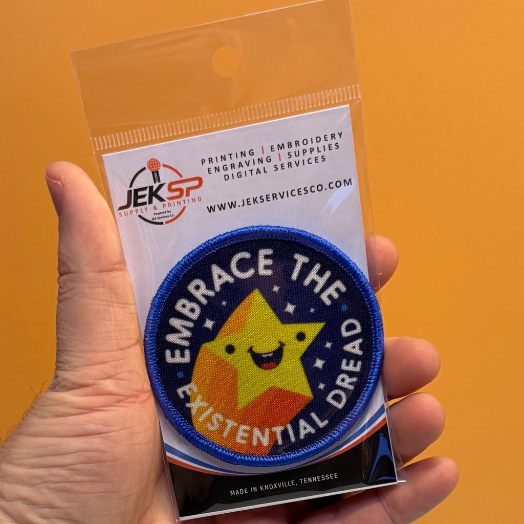 Embrace the Existential Dread Funny Morale Patch | Made in USA | VELCRO® Brand Hook Backing