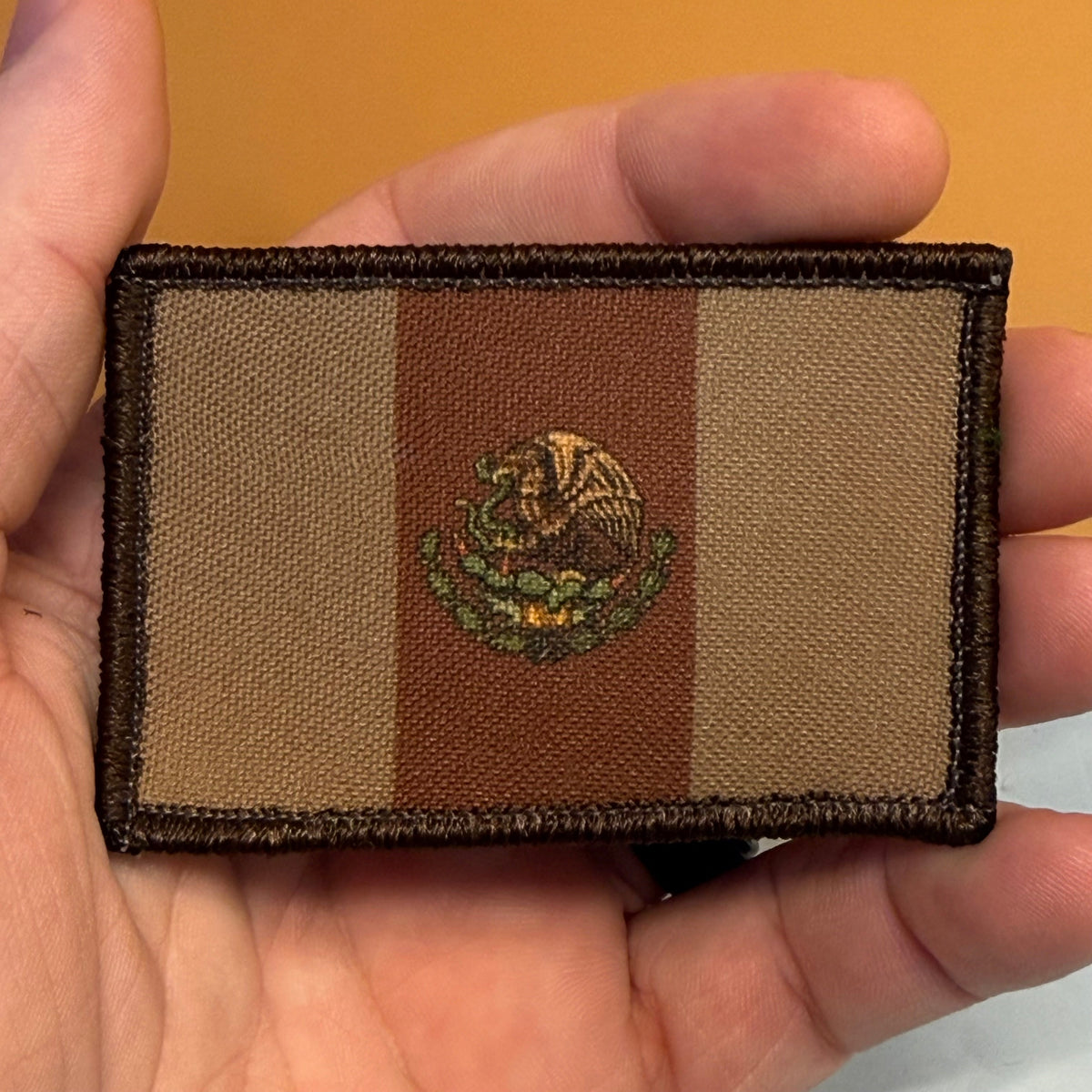 Mexico Flag Printed Morale Patch, 2x3" | VELCRO® Brand Hook Backing