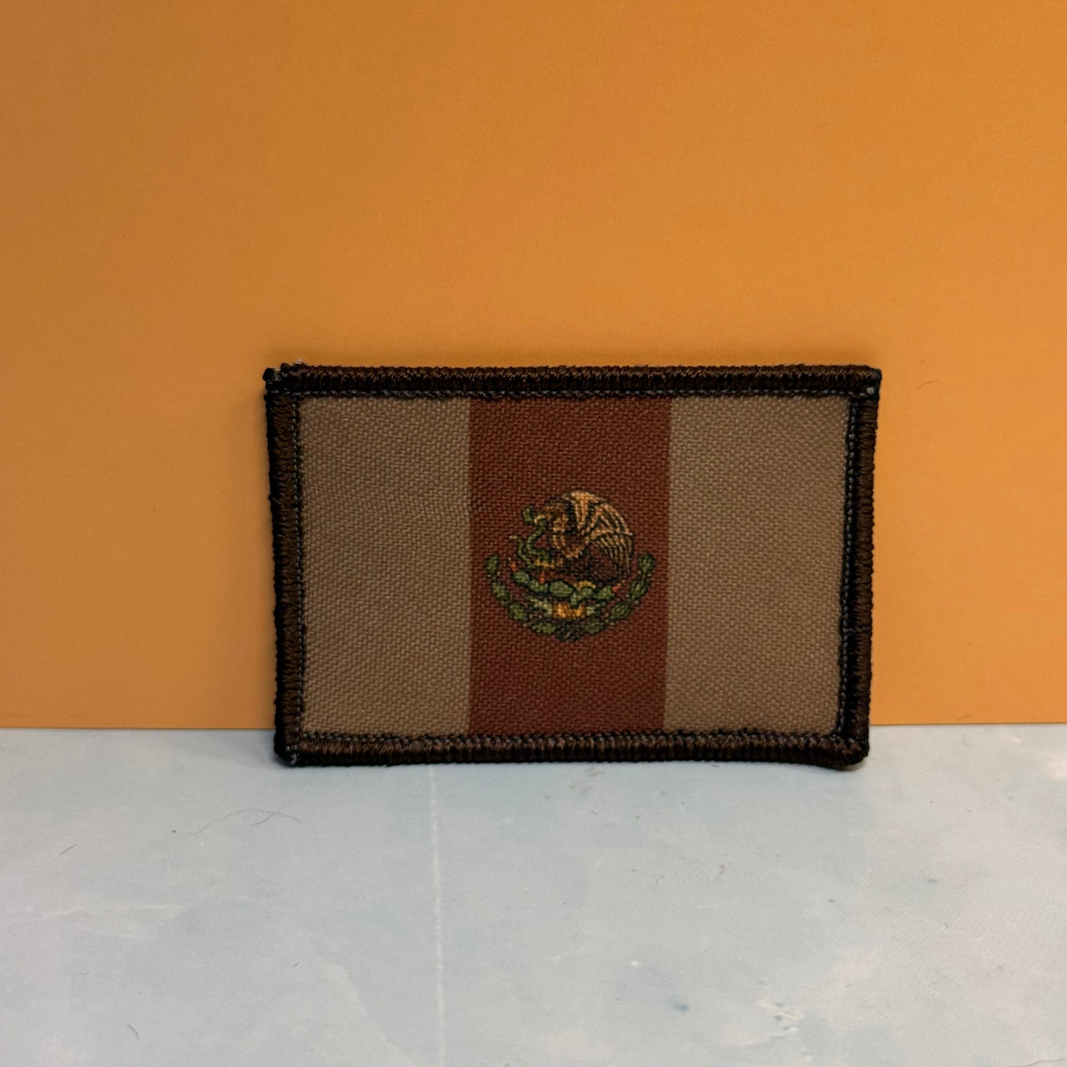 Mexico Flag Printed Morale Patch, 2x3" | VELCRO® Brand Hook Backing