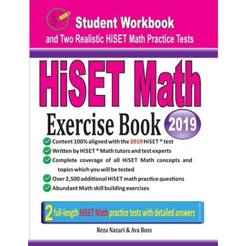 HiSET Math Exercise Book: Student Workbook and Two Realistic HiSET Math Tests - Paperback