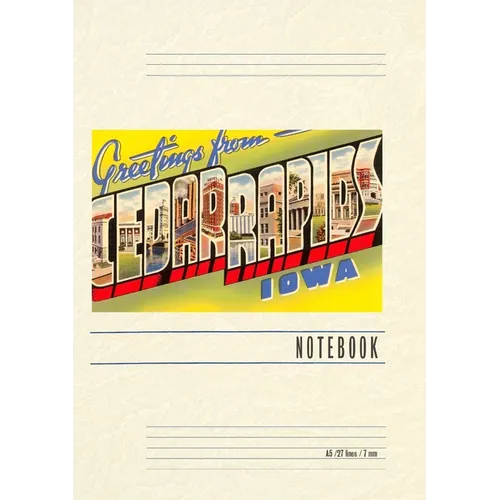 Vintage Lined Notebook Greetings from Cedar Rapids