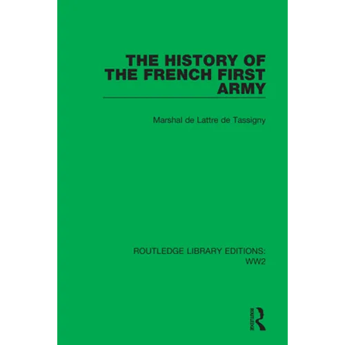The History of the French First Army - Paperback