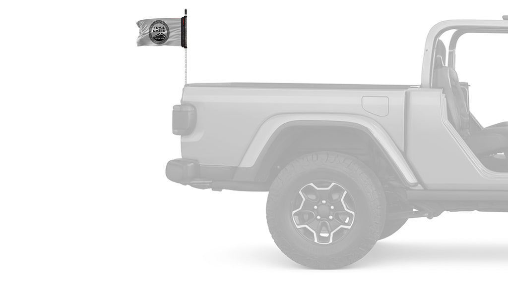 Trail Rated 12"x18" Forever Wave Flag for Jeep Wrangler JK 2-Door 2007-2018
