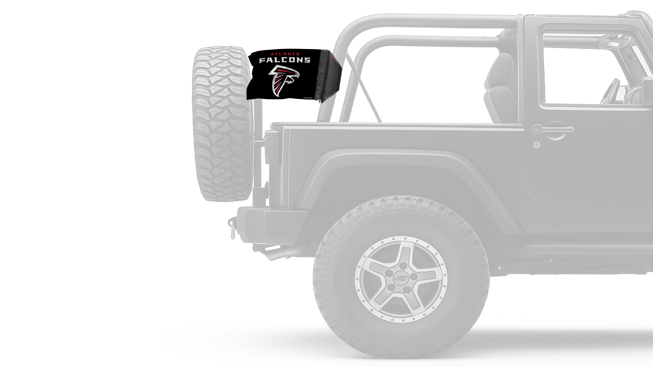 Atlanta Falcons 11"x17" Forever Wave Flag for Jeep Wrangler JL 2-Door 2018-Present