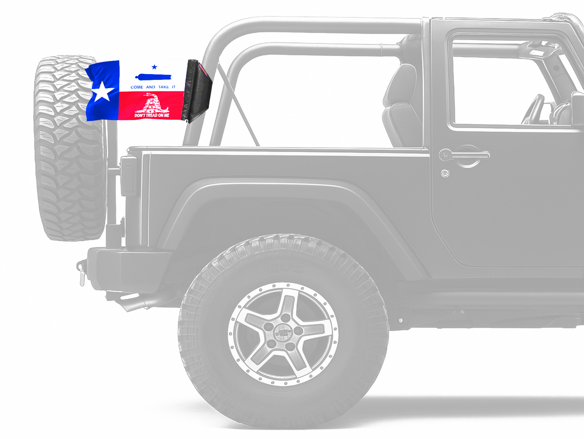 State Flag Texas Don't Tread 12"x18" Forever Wave Flag for Jeep Wrangler JK 2-Door 2007-2018
