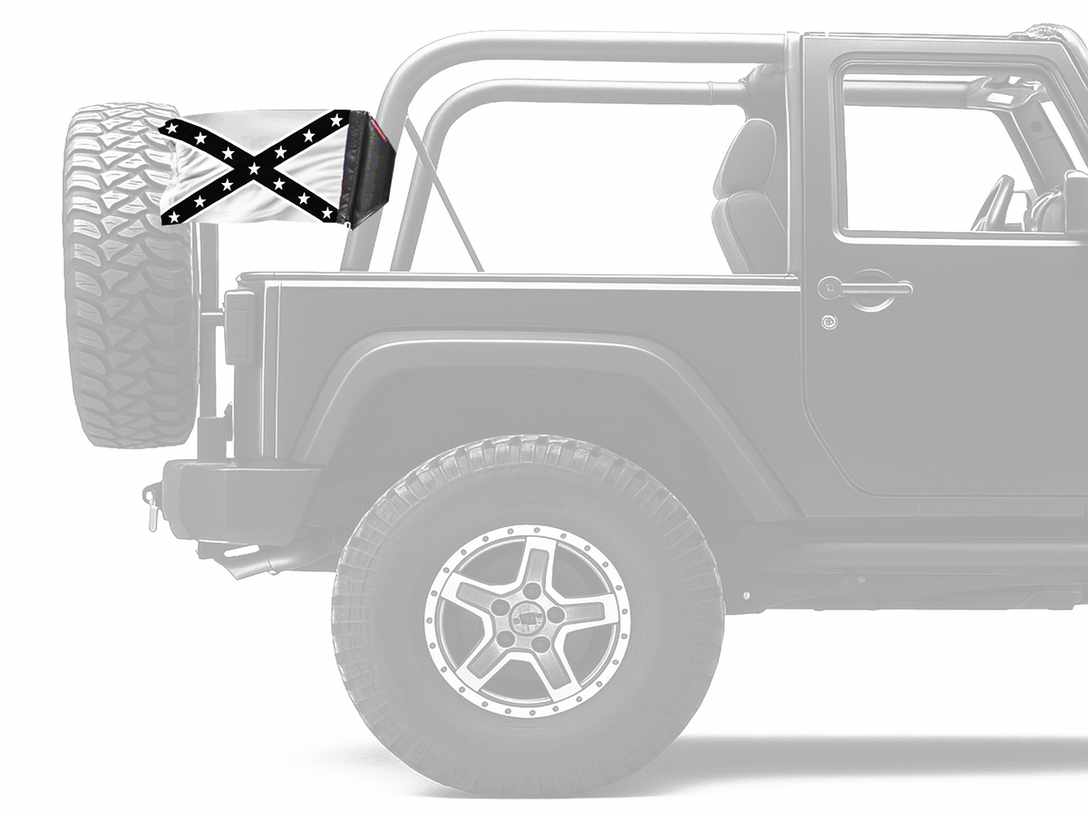 Confederate Subdued 12"x18" Forever Wave Flag for Jeep Wrangler JLU 4-Door 2018-Present