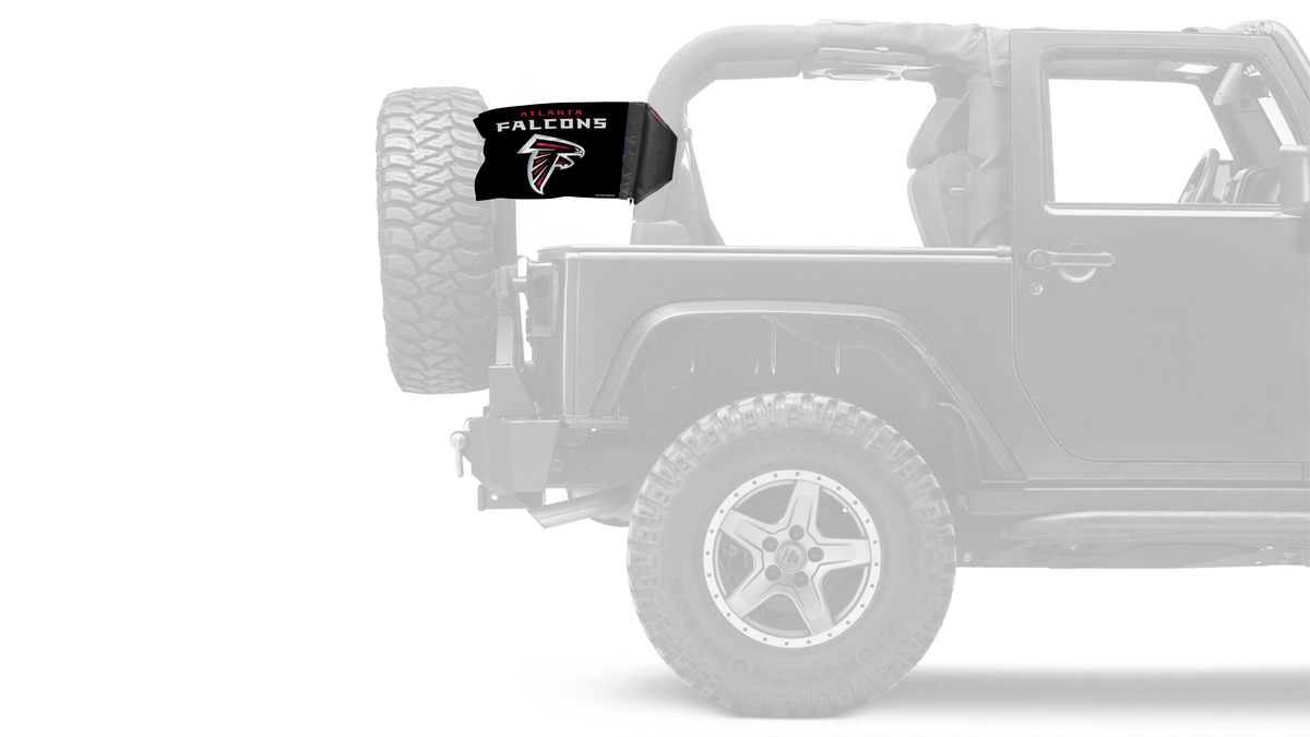 Atlanta Falcons 11"x17" Forever Wave Flag for Jeep Wrangler YJ 1986-1995