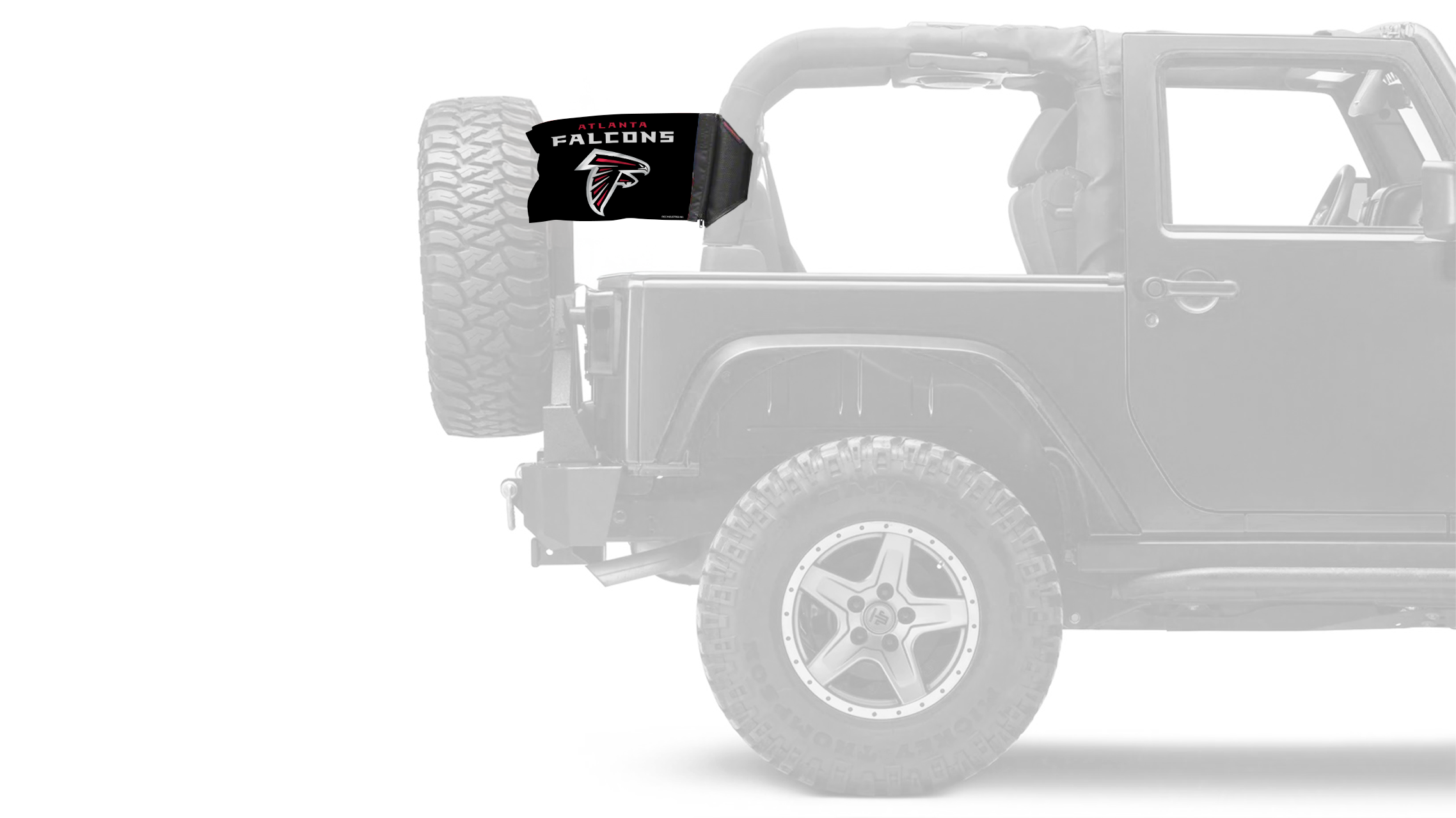 Atlanta Falcons 11"x17" Forever Wave Flag for Jeep Wrangler TJ 1996-2006