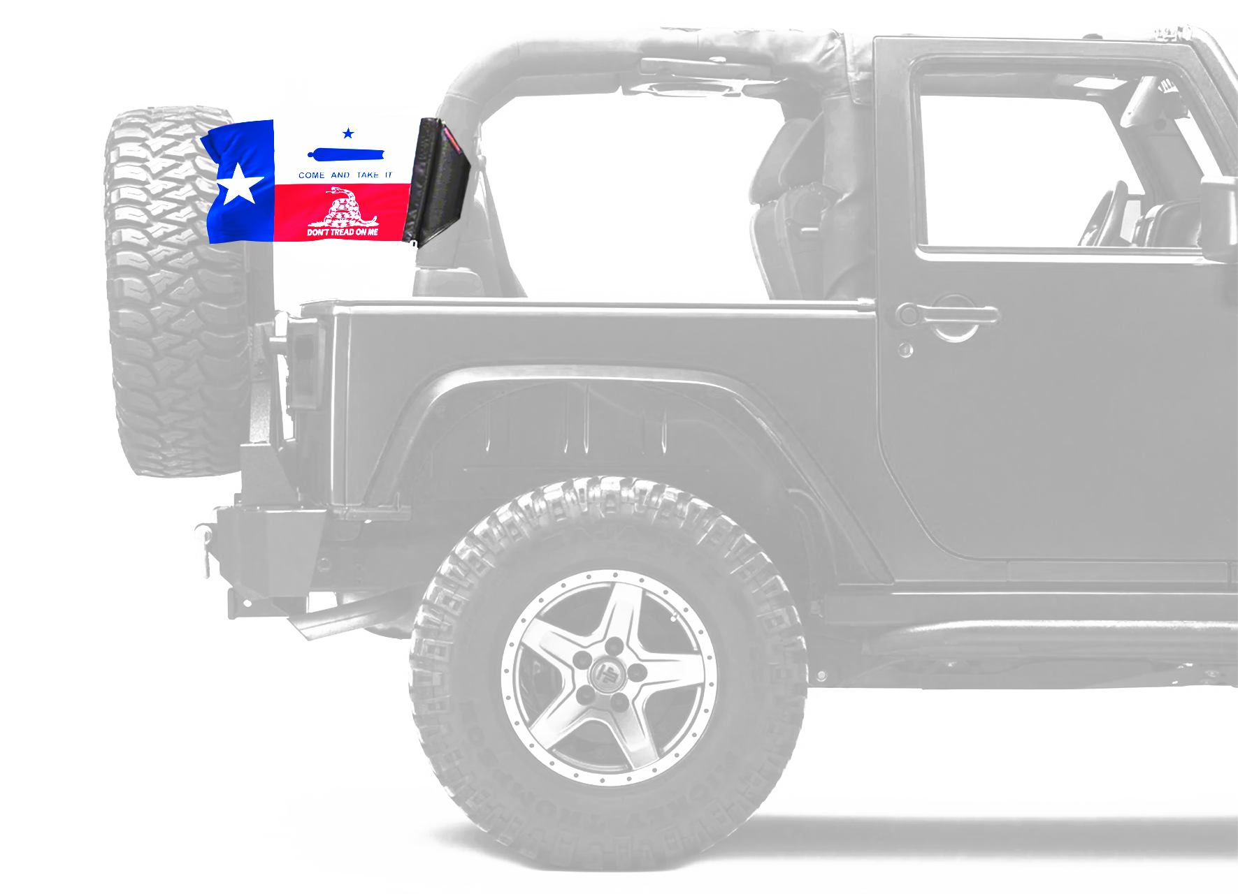 State Flag Texas Don't Tread 12"x18" Forever Wave Flag for Jeep Wrangler TJ 1996-2006