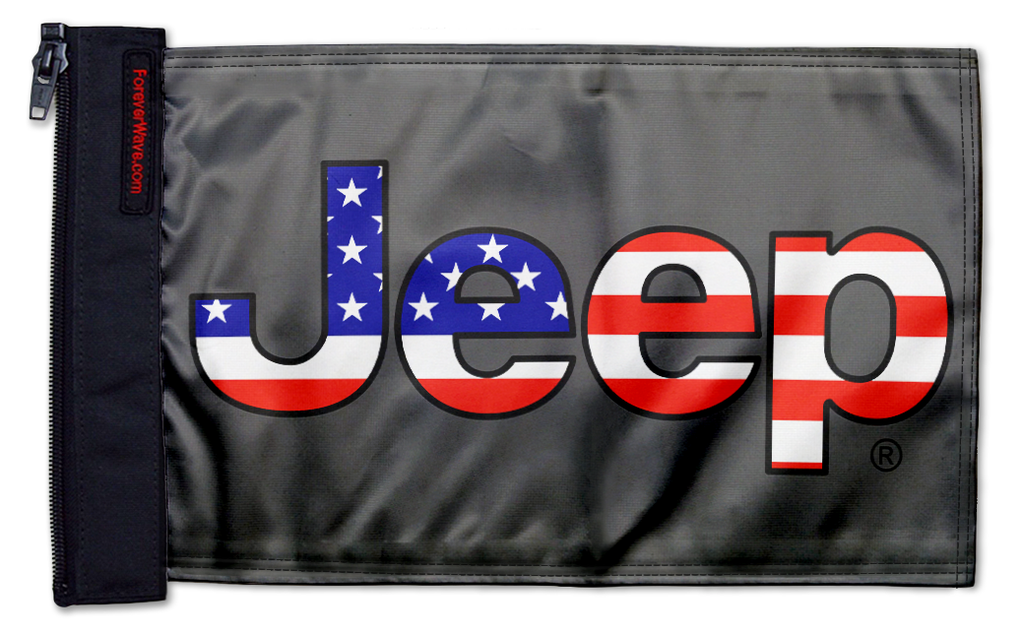 Jeep USA 12"x18" Forever Wave Flag