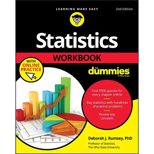Statistics Workbook for Dummies with Online Practice - Paperback