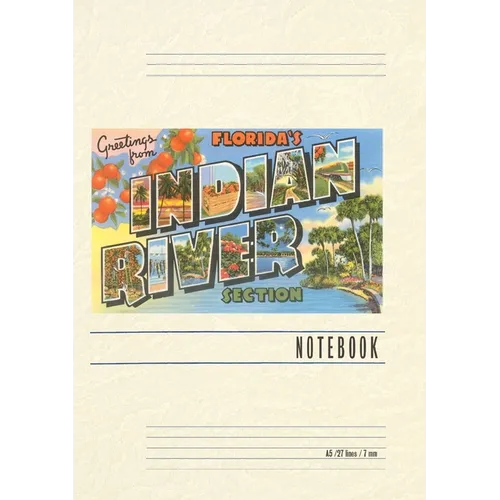 Vintage Lined Notebook Greetings from Indian River, Florida - Paperback