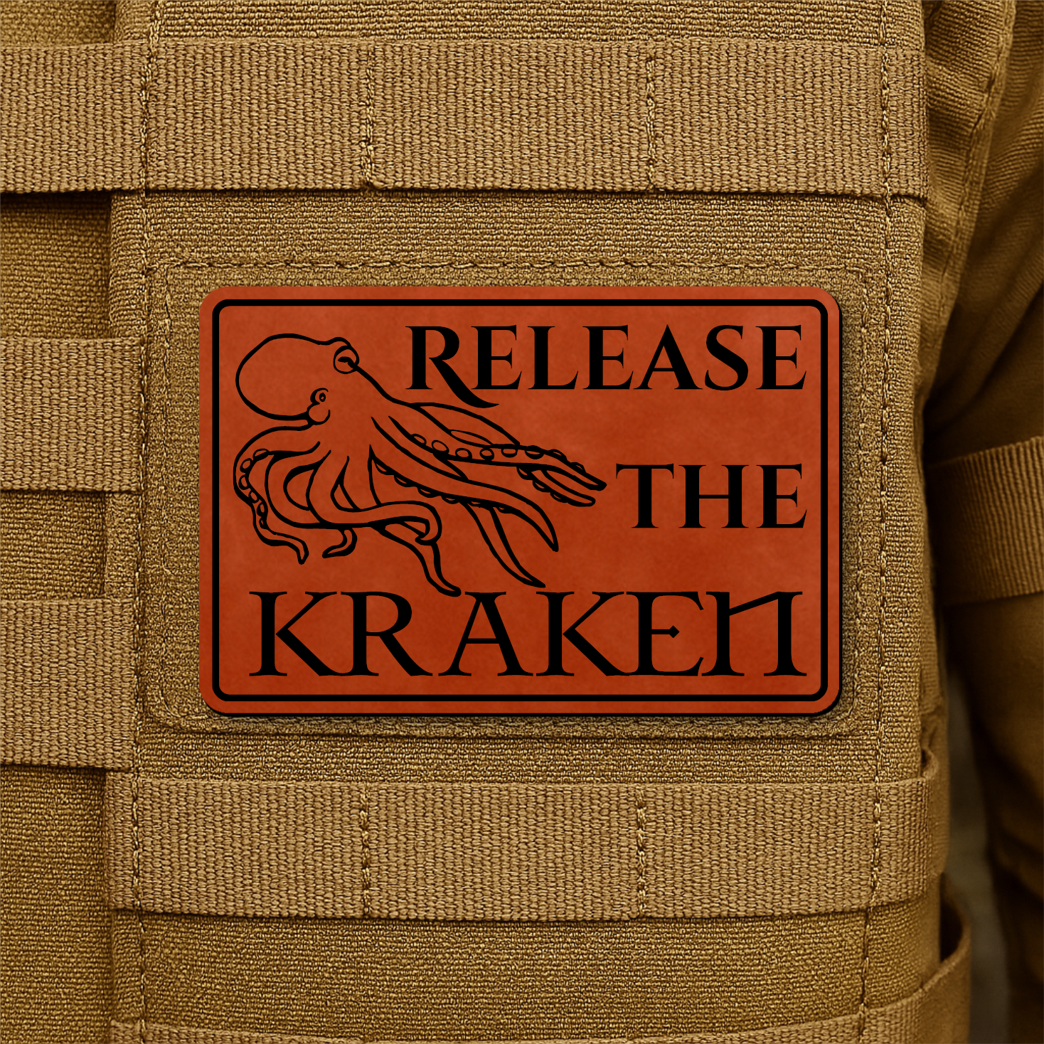Release The Kraken Funny Nautical Morale Patch 2"x3" Hook & Loop | Made in USA