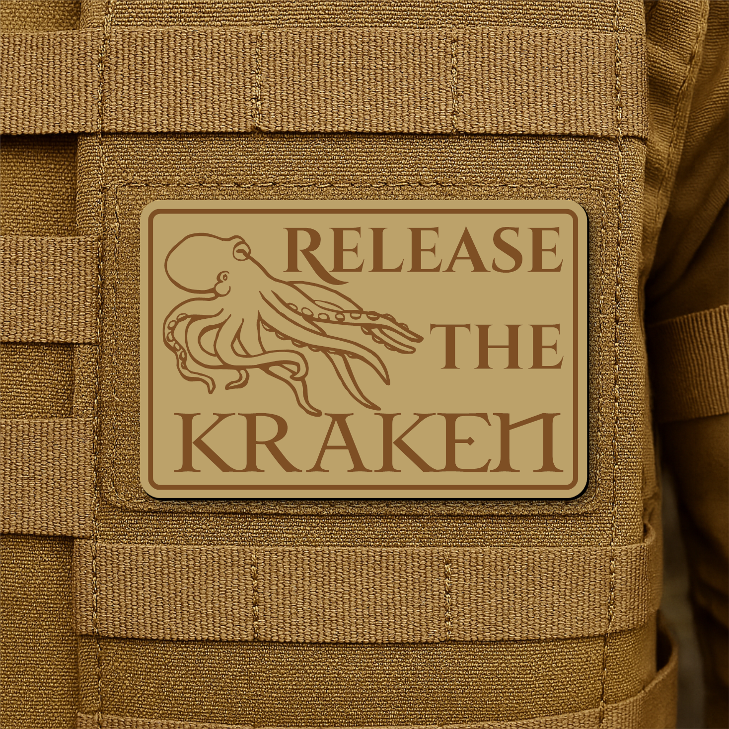 Release The Kraken Funny Nautical Morale Patch 2"x3" Hook & Loop | Made in USA