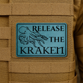 Release The Kraken Funny Nautical Morale Patch 2"x3" Hook & Loop | Made in USA