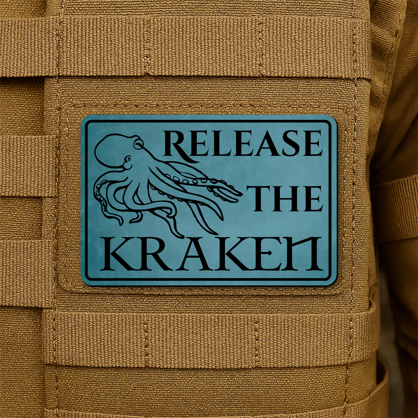 Release The Kraken Funny Nautical Morale Patch 2"x3" Hook & Loop | Made in USA