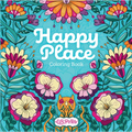 Happy Place Coloring Book: Adult Coloring Book for Relaxation and Stress Relief with 98 Patterns, Including Flowers, Birds, Butterflies, Word Art, Maz - Paperback