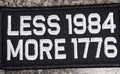 ASOS - Less 1984 and MORE 1776 - 2x4 Patch - Black w/White