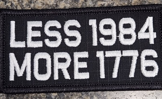 ASOS - Less 1984 and MORE 1776 - 2x4 Patch - Black w/White