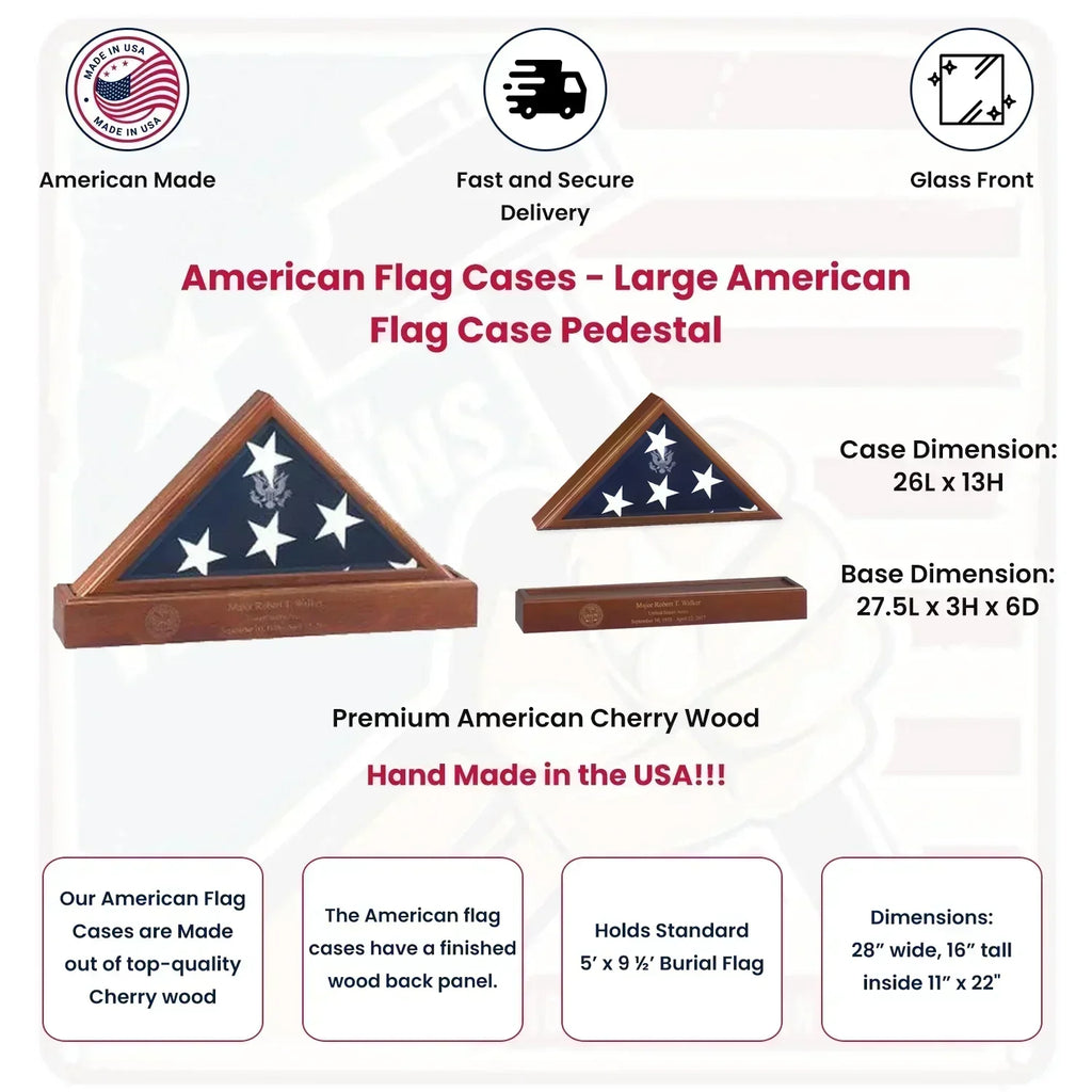 American Flag Cases With USAF Emblem