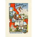 Vintage Lined Notebook Greetings from Harrison