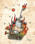 Lit Drip Torch