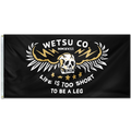 WETSU Black Double-Sided Flag