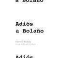 Adiós a Bolaño - Paperback