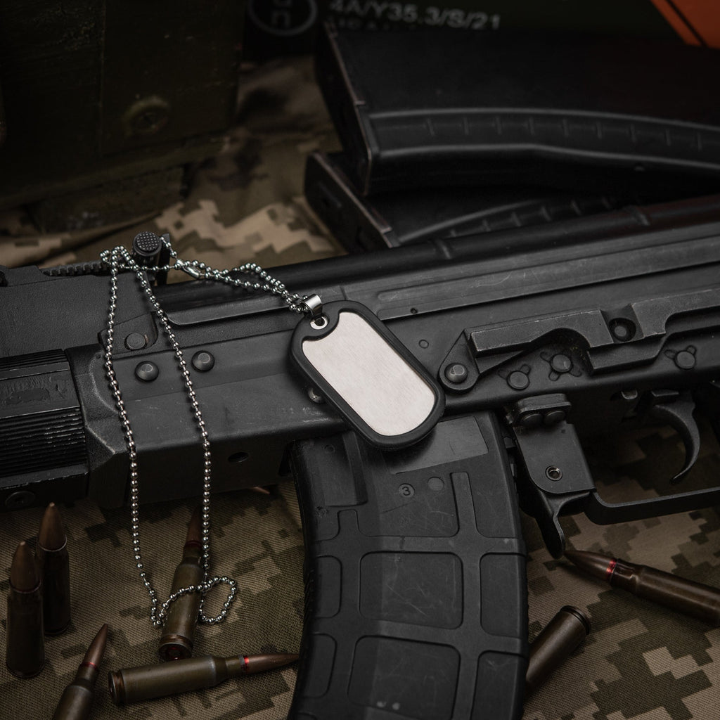 M-Tac Military Dog Tag with Rubber Silencer