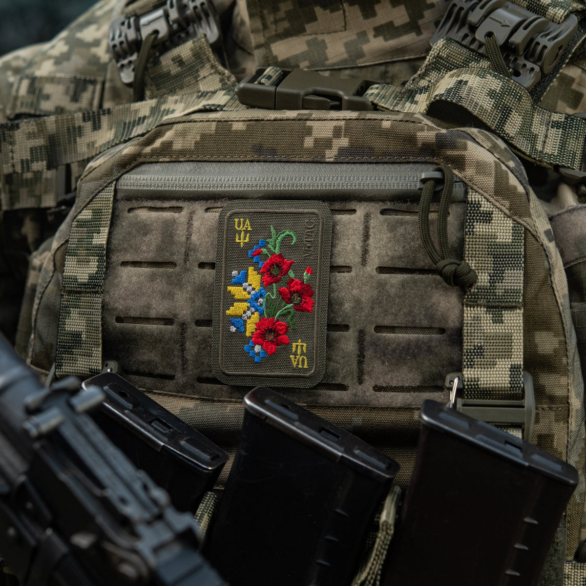 M-Tac Patch Ornament Poppy Embroidery