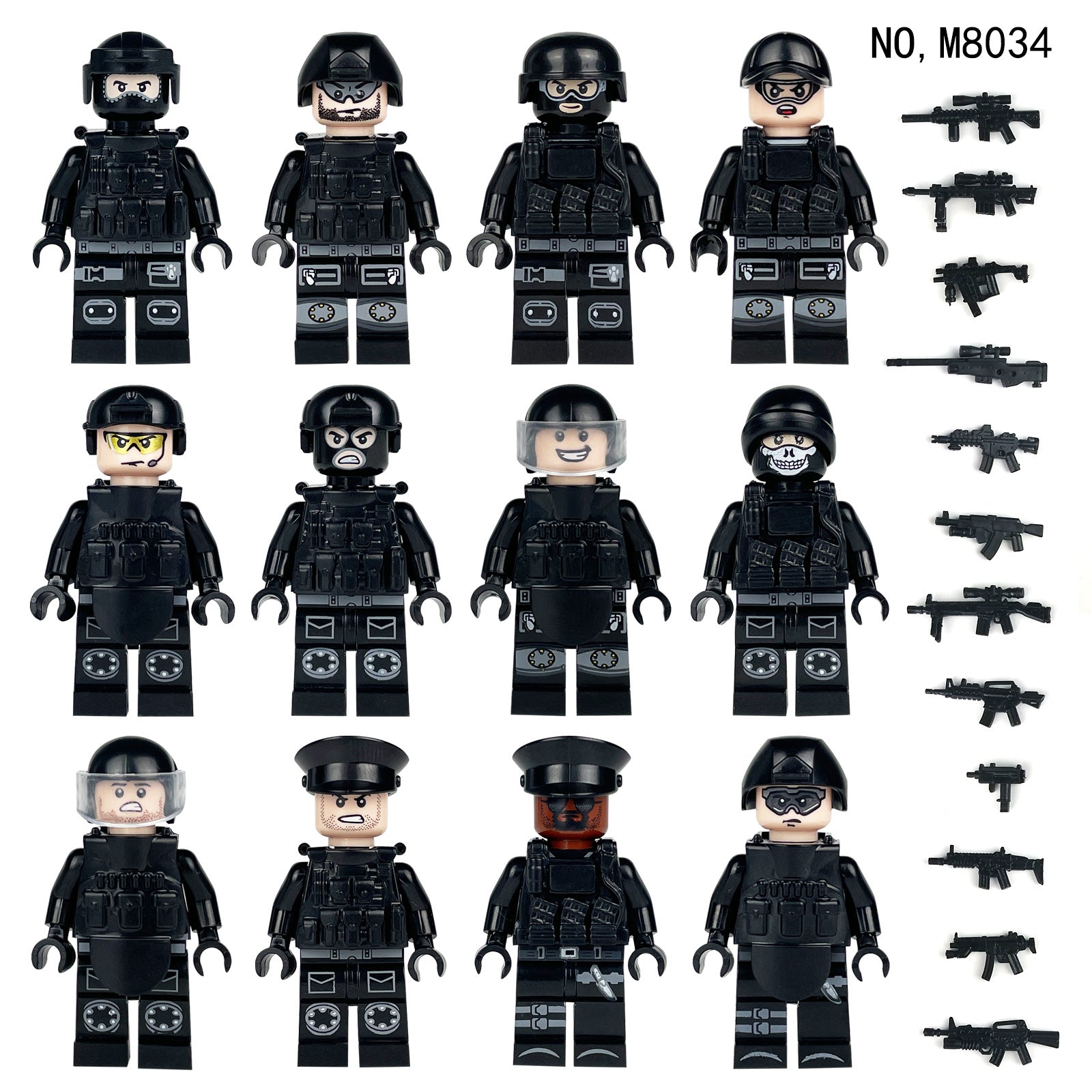 Valor Guard SWAT - Elite Special Tactics - 12 Man Team - Mil-Blox