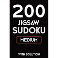 200 Jigsaw Sudoku Medium With Solution: 9x9, Puzzle Book, 2 puzzles per page - Paperback