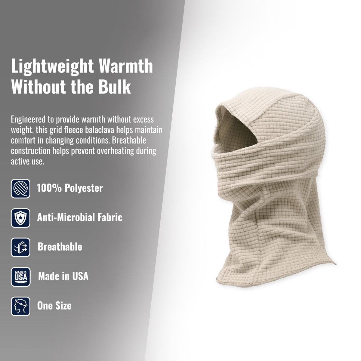Grid Fleece Balaclava Hood
