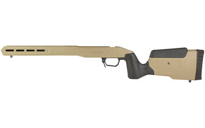 MDT Field Stock |  Rifle Chassis |  6061 Aluminum Core |  Overmolded Polymer Body |  AICS Magazine Compatible |  Flat Dark Earth |  Fits Tikka T3 Short Action